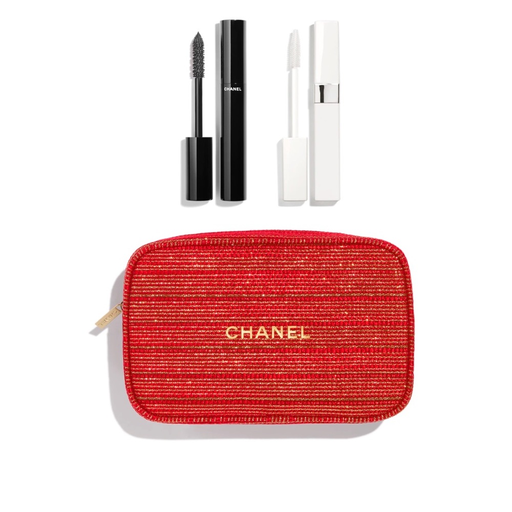 Chanel Limited Edition Makeup Pouch w/ Mascaras and samples